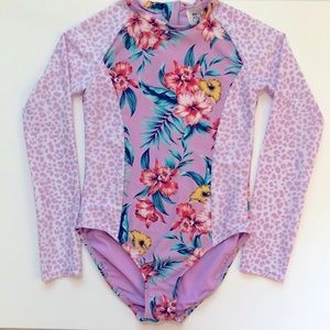 Girls rash-guard swimsuit